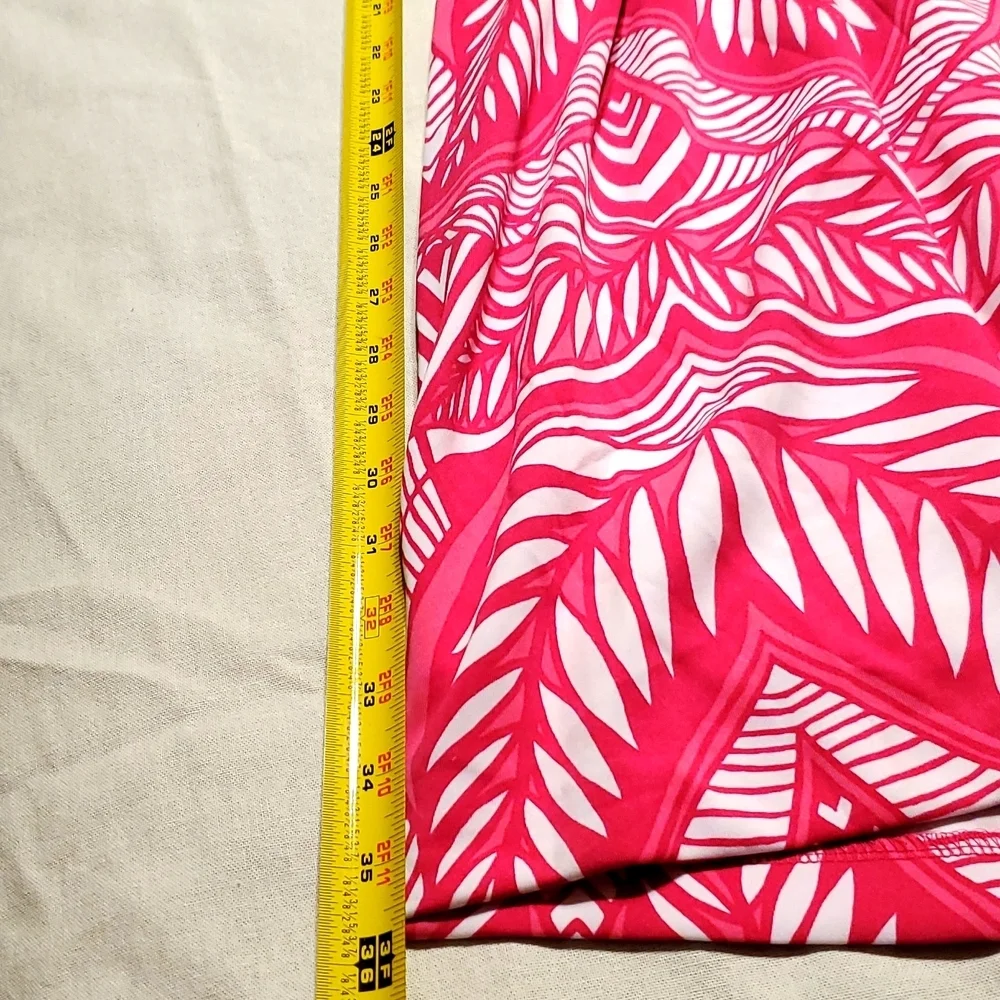 Pink Tropical Dress Womans Size Large MSRP $120. - Picture 2 of 9